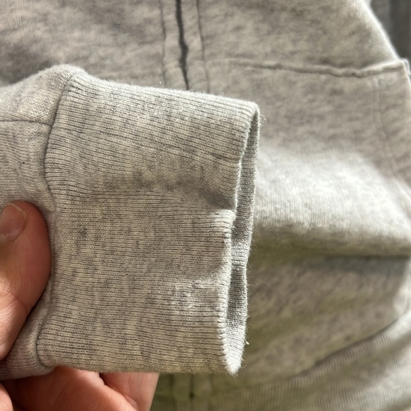 PINK gray zip up sweatshirt, XS Victoria secrets zip up hoodie, sz XS - Picture 4 of 6